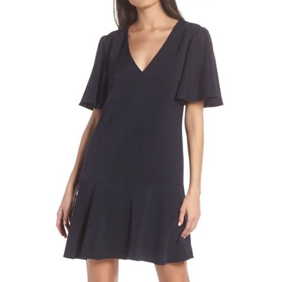 𝅺charles Henry flutter sleeve drop waist dress - Picture 7 of 8